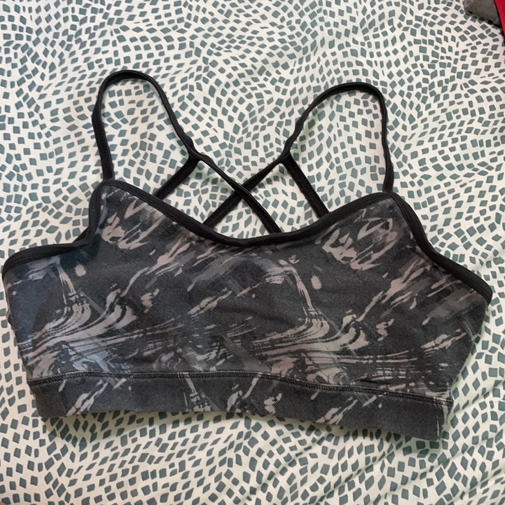 Black & grey Reebok sports bra